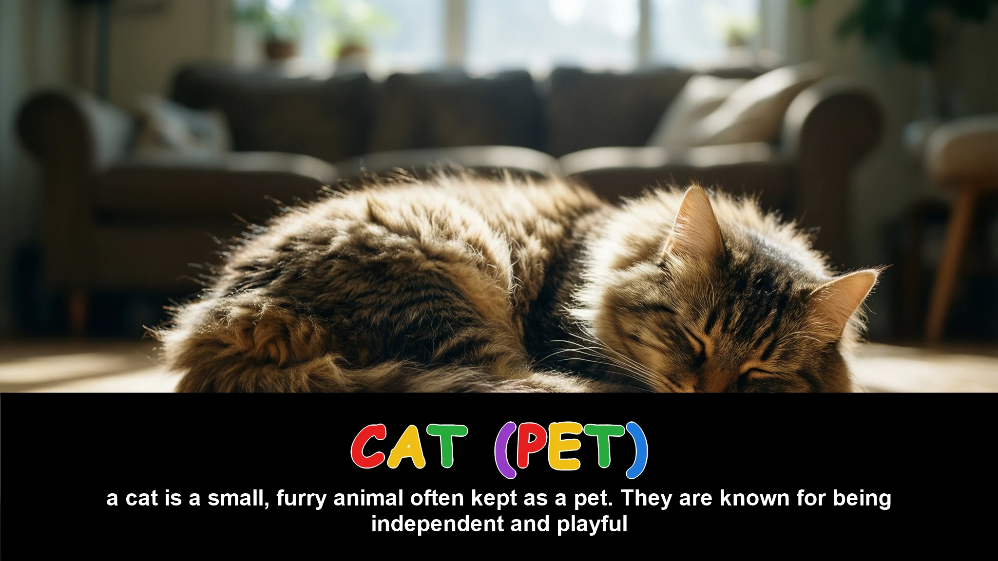 English Illustration for cat (pet)